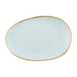 Churchill Stonecast Opal Platters Duck Egg Blue 345x235mm (6 Pack)