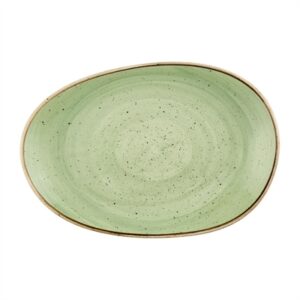 Churchill Stonecast Opal Platters Sage Green 345x235mm (6 Pack)