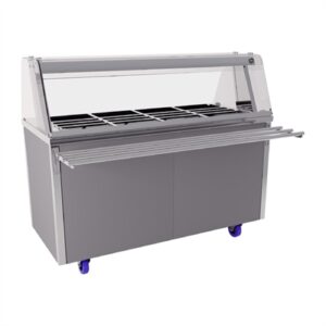 CED Glide Dry Heat Bain Marie Hot Cupboard with Gantry and Trayslide 4x GN 1/1
