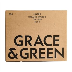 Grace & Green Organic Bamboo Liners (300 Pack)