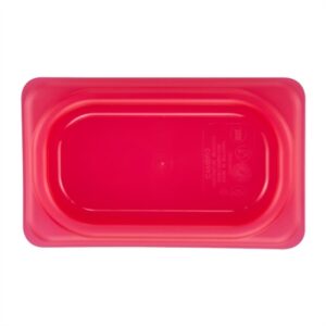 Cambro Safetrak IML Polypropylene Seal Lid Red 1/9 GN
