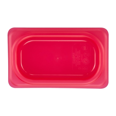 Cambro Safetrak IML Polypropylene Seal Lid Red 1/9 GN