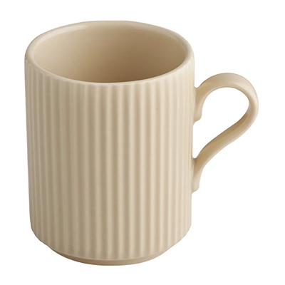 APS THE GRID Porcelain Coffee Mugs Sand 240ml (6 Pack)