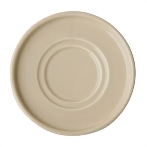 APS THE GRID Porcelain Espresso Saucers Sand 125mm (6 Pack)