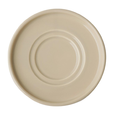 APS THE GRID Porcelain Espresso Saucers Sand 125mm (6 Pack)