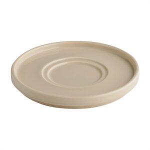 APS THE GRID Porcelain Saucers Sand 160mm (6 Pack)