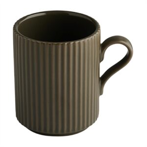 APS THE GRID Porcelain Coffee Mugs Brown 240ml (6 Pack)