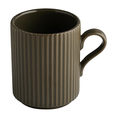 APS THE GRID Porcelain Coffee Mugs Brown 240ml (6 Pack)