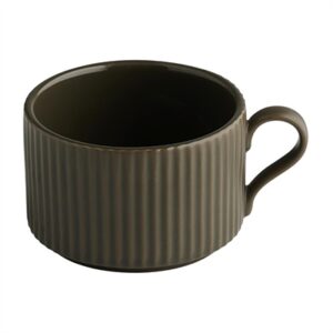 APS THE GRID Porcelain Cappuccino Cups Brown 200ml (6 Pack)