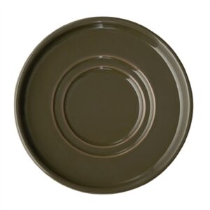 APS THE GRID Porcelain Espresso Saucers Brown 125mm (6 Pack)