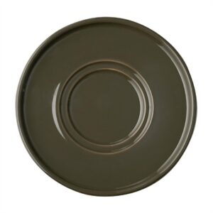 APS THE GRID Porcelain Saucers Brown 160mm (6 Pack)