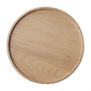 APS THE GRID Lacquered Oak Wood Plate 140mm