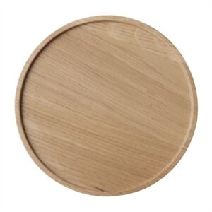 APS THE GRID Lacquered Oak Wood Plate 160mm
