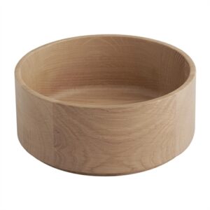 APS THE GRID Lacquered Oak Wood Bowl 160mm