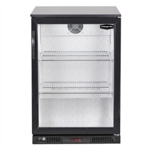 Sterling Pro Green Single Door Outdoor Bottle Cooler Black SP1LO-OUT-BK