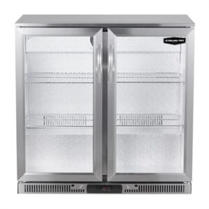 Sterling Pro Green SP2LO-OUT-STS Double Door Stainless Steel Outdoor Bottle Cooler