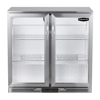 Sterling Pro Green SP2LO-OUT-STS Double Door Stainless Steel Outdoor Bottle Cooler