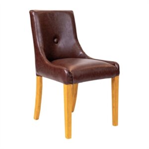 Bath Dining Chair in Soft Oak & Bison Espresso (6 Pack)