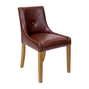 Bath Dining Chair in Weathered Oak & Bison Espresso (6 Pack)