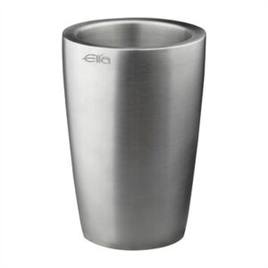 Elia Insulated Curved Bottle Cooler Satin Steel 130mm