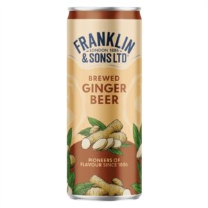 Franklin & Sons Brewed Ginger Beer Cans 250ml (12 Pack)