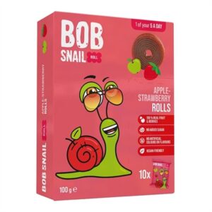 Bob Snail Multipack Fruit Roll Apple Strawberry 10g (50 Pack)