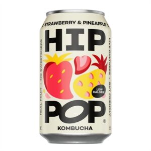 Hip Pop Kombucha Strawberry & Pineapple 330ml (12 Pack)