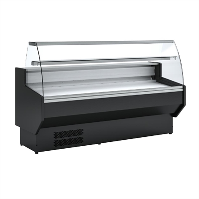 Polar G-Series Curved Glass Serve Over Counter Fridge 2m