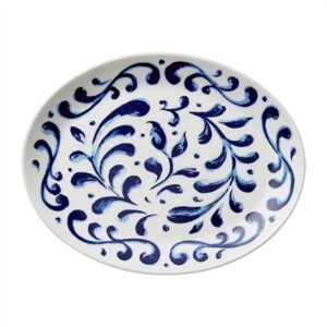 Steelite Messina Oval Coupe Plates Blue 255mm (12 Pack)