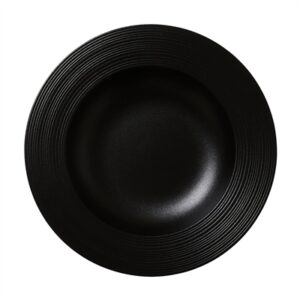 Steelite Concorde Rim Soup Plates Noir 240mm (12 Pack)