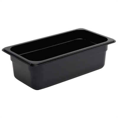Vogue ABS Gastronorm Tray Black GN 1/3 100mm