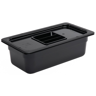 Vogue ABS Gastronorm Tray Black GN 1/3 100mm - Image 2