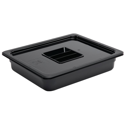 Vogue ABS Gastronorm Tray Black GN 1/2 65mm - Image 2