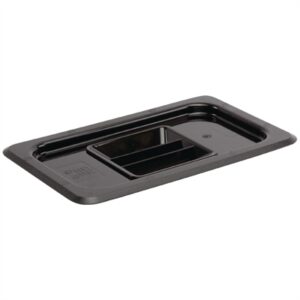 Vogue ABS Gastronorm Lid Black GN 1/4