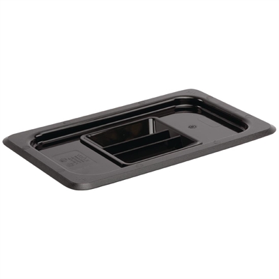 Vogue ABS Gastronorm Lid Black GN 1/4