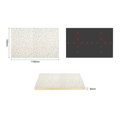 Bolero Rectangular Table Top Terrazzo Style 1100x700mm - Image 6