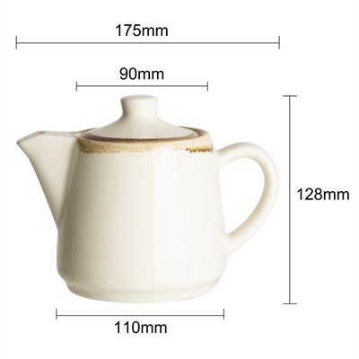 Olympia Kiln Teapots Chalk 650ml (4 Pack) - Image 6