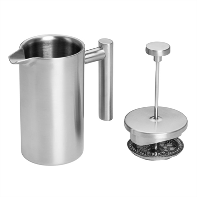 Olympia Insulated 6-Cup Cafetiere Matt Silver 700ml - Image 2