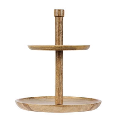 Olympia Mango Wood 2-Tier Stand 280x320mm - Image 2
