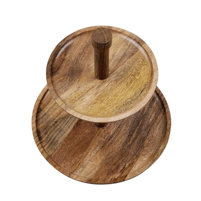 Olympia Mango Wood 2-Tier Stand 280x320mm - Image 3