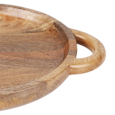 Olympia Mango Wood Round Display Tray with Handles 390x300mm - Image 5