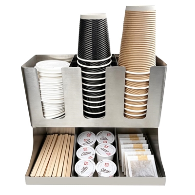 Olympia Stainless Steel Cup & Condiment Station - Image 4