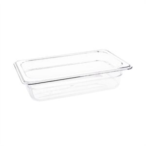 Vogue ABS Gastronorm Tray Clear GN 1/4 65mm