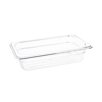 Vogue ABS Gastronorm Tray Clear GN 1/4 65mm