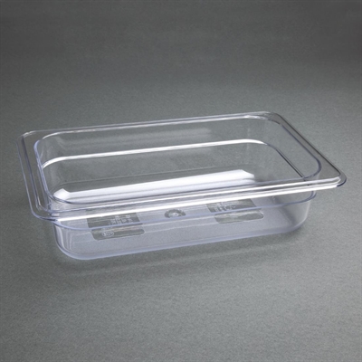 Vogue ABS Gastronorm Tray Clear GN 1/4 65mm - Image 5