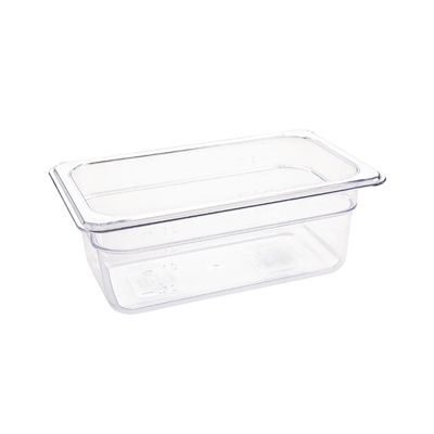Vogue ABS Gastronorm Tray Clear GN 1/4 100mm