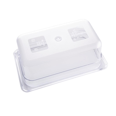 Vogue ABS Gastronorm Tray Clear GN 1/4 100mm - Image 5