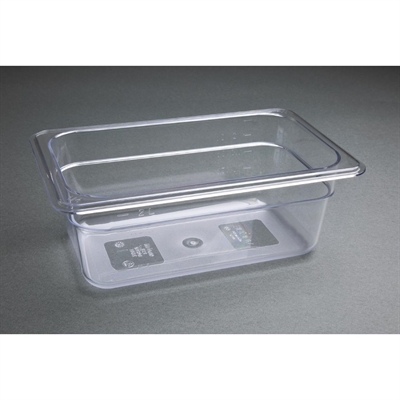 Vogue ABS Gastronorm Tray Clear GN 1/4 100mm - Image 6