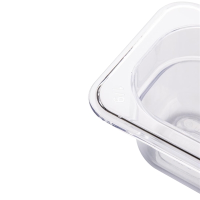 Vogue ABS Gastronorm Tray Clear GN 1/9 65mm - Image 3