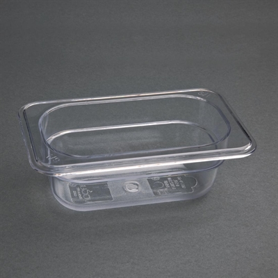 Vogue ABS Gastronorm Tray Clear GN 1/9 65mm - Image 5